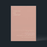 Minimal Dusty Ro-skrivmaskin Typografi Bröllop Inbjudningar<br><div class="desc">Minimalistisk Dusty Ro Typewriter Typography Wedding-inbjudan med information om OSANS webbplats.</div>
