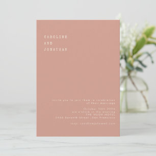 Minimal Dusty Ro-skrivmaskin Typografi Bröllop Inbjudningar