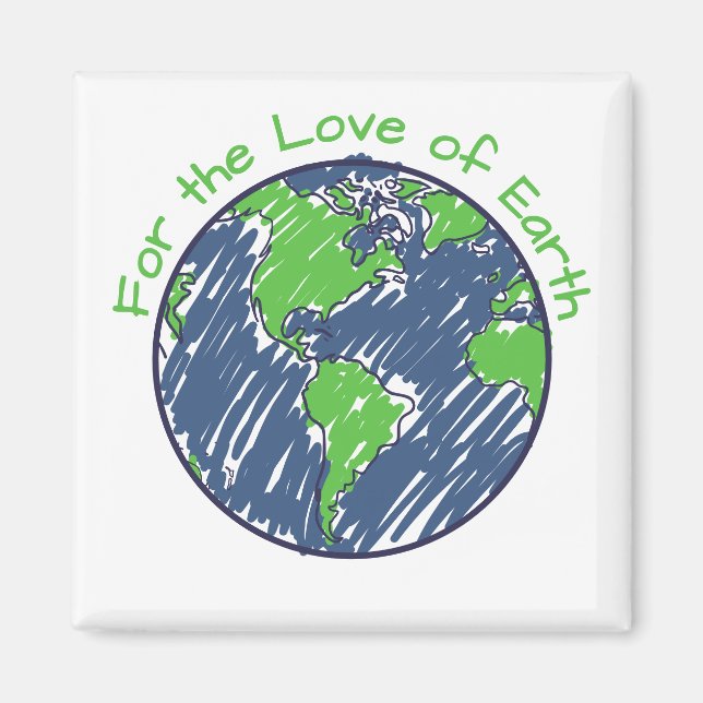 Minimal Eco För Kärlek till Earth Day-Gåva Magnet (Framsidan)