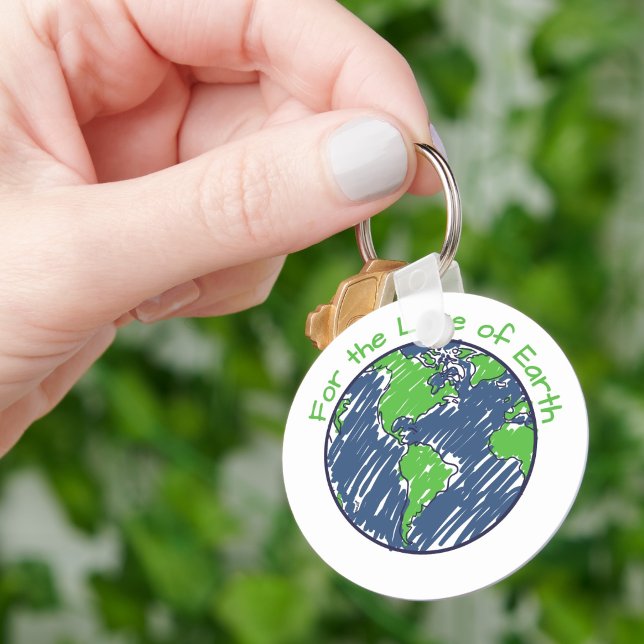 Minimal Eco För Kärlek till Earth Day-Gåva Nyckelring (Skapare uppladdad)