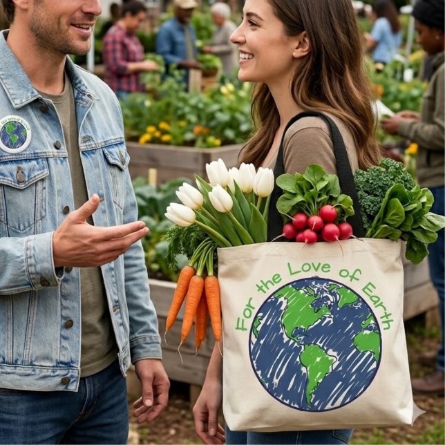 Minimal Eco för Kärlek till Jordens Dag-present Tygkasse (Skapare uppladdad)