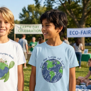 Minimal Ekologisk För Jordens Kärlek Barnpresent T Shirt