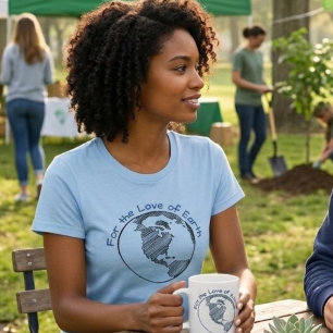 Minimal Ekologisk För Kärlek Till Jordens Dag Kvin T Shirt
