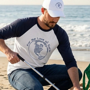 Minimal Ekologisk För Kärlek Till Jordens Dag Navy T Shirt