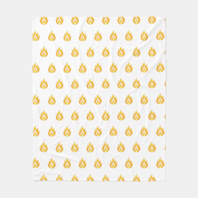 Minimal Eldflamma Ikon Het Lit Estetisk Grafik Fleecefilt (Framsidan)