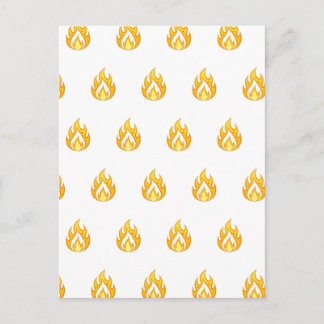 Minimal Eldflamma Ikon Varm Lit Aesthetic Grafik Vykort