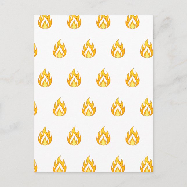 Minimal Eldflamma Ikon Varm Lit Aesthetic Grafik Vykort (Framsida)