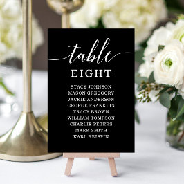 Minimal Elegance-Bordsnummer för sätesdiagram Bordsnummer