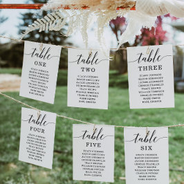 Minimal Elegance-Bordsnummer för sätesdiagram Bordsnummer