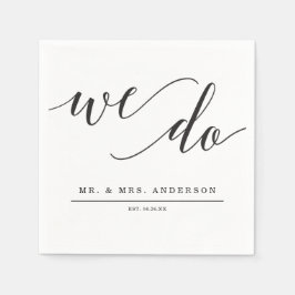 Minimal Elegance Bröllop Cocktail Napkin Pappersservett