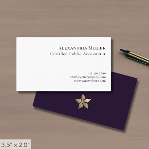 Minimal Elegance Guld Logotyp Visitkort