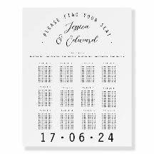 Minimal Elegant, 12 Bord sittdiagram, par foto