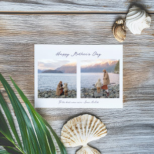 Minimal Elegant 2 Foto Mors dag Hälsning Kort