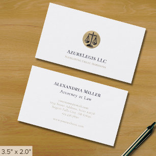 Minimal Elegant Attorney at Law Visitkort