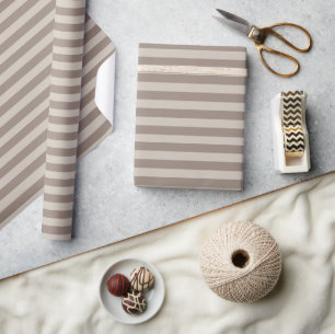 Minimal Elegant Beige Grått Rand Presentpapper