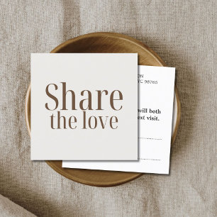 Minimal Elegant Beige Pastel Salon Rabattkort