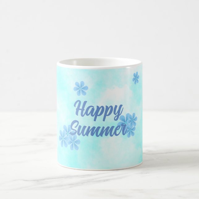 minimal elegant bestfriendever blue monogram kaffemugg (Center)