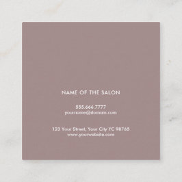 Minimal Elegant Black White Guld Bobby Stift Hair Fyrkantigt Visitkort