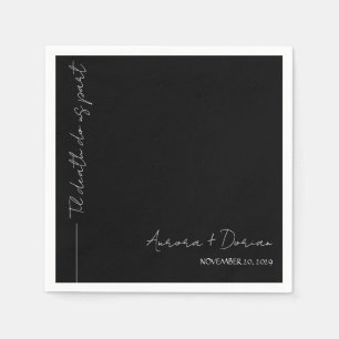Minimal Elegant bröllop Napkin Pappersservett