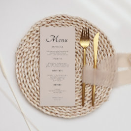 Minimal Elegant Bröllopsscript Damrosa Meny