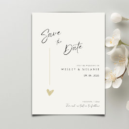 Minimal Elegant Calligraphy Typo Wedding  Spara Datumet