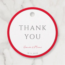 Minimal Elegant Cherry Red Simple Bröllop Gåvor Etiketter