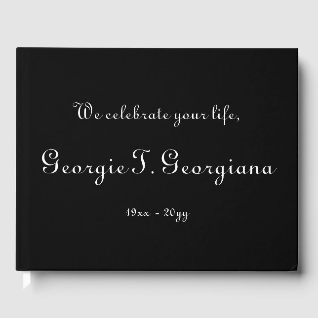 Minimal, Elegant Condolences Guestbook Gästböcker (Framsida)