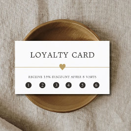 Minimal Elegant Faux Guld Heart Beauty Salon Lojalitetskort