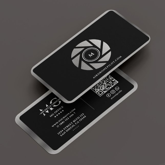 Minimal Elegant för fotoskrivare Svart Silver Lens Visitkort (Minimal Photographer Elegant Black Silver Lens Business Card
☆★
☆★
☆★
☆★
☆★
(35654)
 | 
)
