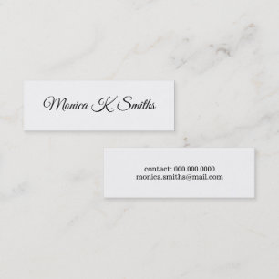 minimal elegant för skript-font-stil och modern mini visitkort
