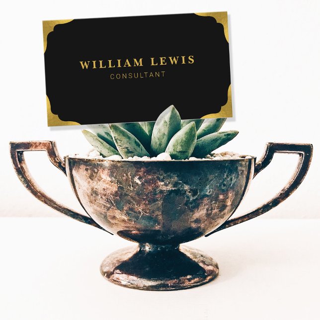 Minimal elegant för svartvit Professionell och Gul Visitkort (Skapare uppladdad)