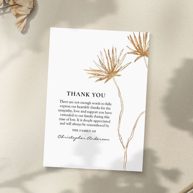 Minimal Elegant Funeral Sympathy Tack Kort (Skapare uppladdad)