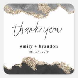 Minimal Elegant Fyrkantigt Klistermärke