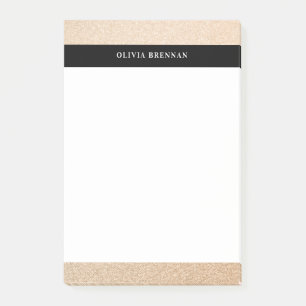 Minimal Elegant Golden Refined Gräns Design Post-it Block
