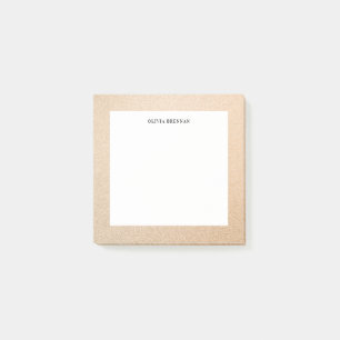 Minimal Elegant Golden Refined Gräns Design Post-it Block