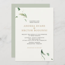 Minimal Elegant Greenery Bröllop