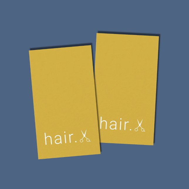 Minimal Elegant Guld White Sissors Hairstylist Visitkort (Skapare uppladdad)