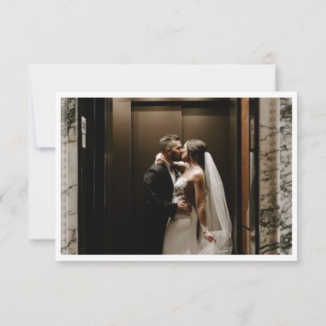 Minimal Elegant Handskriven Foto Tack (Baksida)