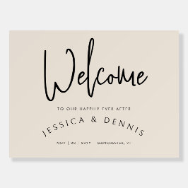 Minimal Elegant, handskriven välkomstsignal för Br