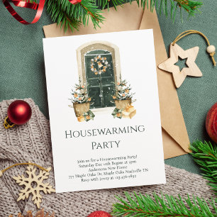 Minimal Elegant Julvinter Hushållsuppvärmning Inbjudningar