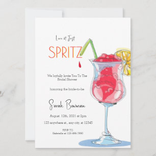 Minimal Elegant Kärlek vid första Spritz-Möhippan Inbjudningar