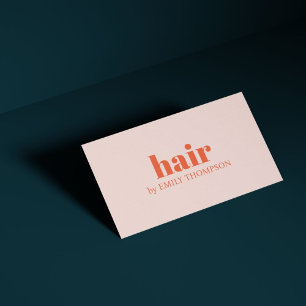 Minimal Elegant Light Pastel Hairstylist Beauty Visitkort