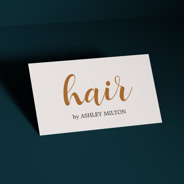 Minimal Elegant Light Pastel Hairstylist Salon Visitkort (Skapare uppladdad)