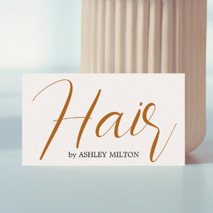 Minimal Elegant Light Pastel Hairstylist Visitkort