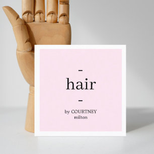 Minimal Elegant Light Ro White Hairstylist Fyrkantigt Visitkort