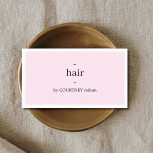 Minimal Elegant Light Ro White Hairstylist Visitkort