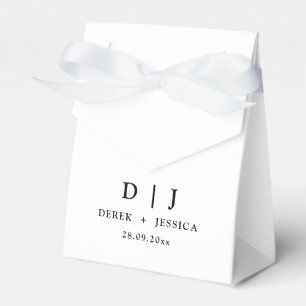 Minimal Elegant lyx, svart och vit Bröllop Presentaskar