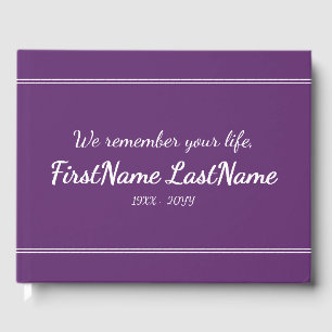 Minimal, Elegant Memorial Guest Bok