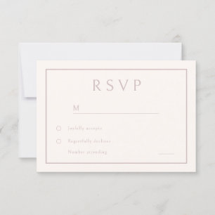 Minimal Elegant Modern Bröllop OSA Kort