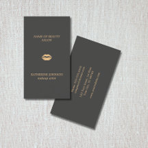 Minimal Elegant Mörk Grått Faux Guld Makeup Artist